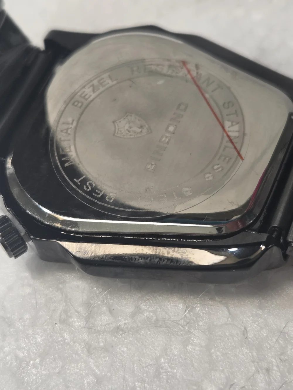Men's Black Stainless Steel Watch